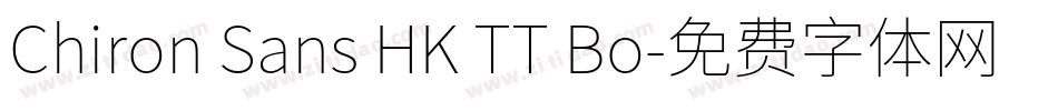 Chiron Sans HK TT Bo字体转换